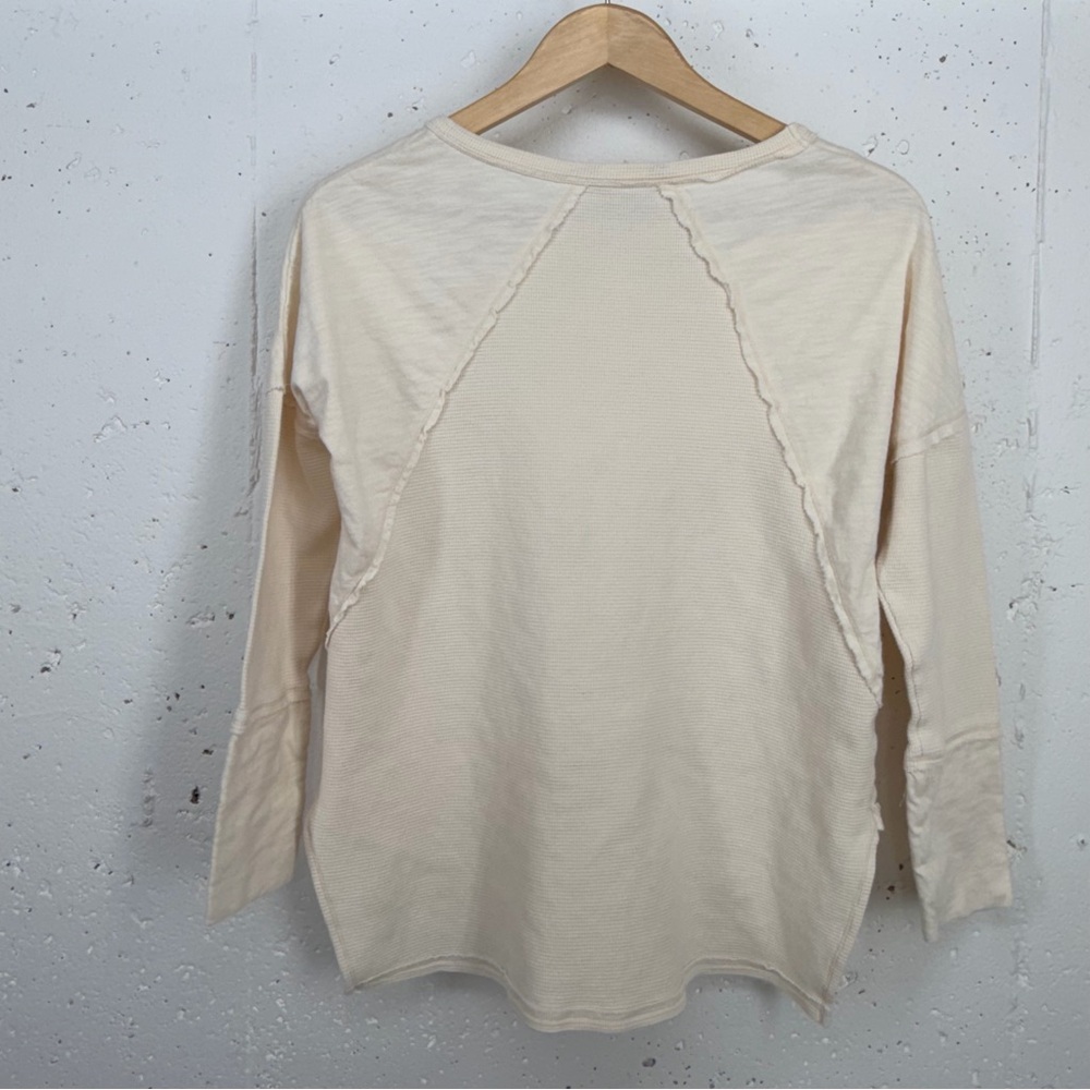 Soft Surroundings Women’s size Medium Cream Waffle Knit Thermal Wayfarer Tunic - Picture 5 of 14